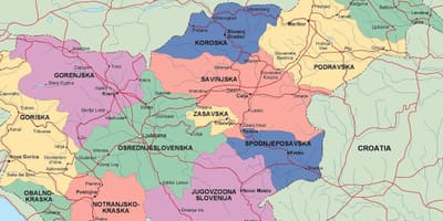 Peta dari Slovenia politik