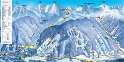 Peta dari resor ski Slovenia